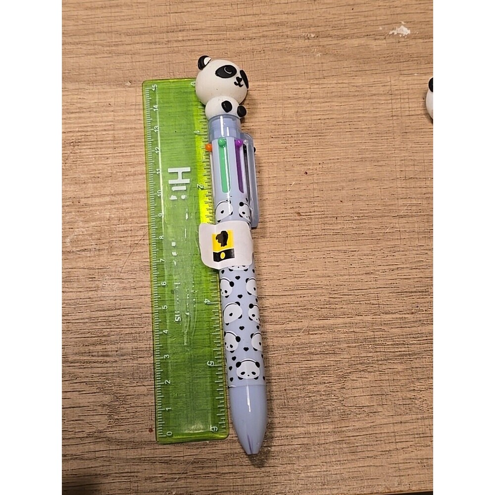 Multicolor Pen Constant Ink Smooth Writing Ten-color Cartoon PANDA BLUE